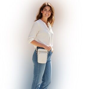 London Fog White Crossbody Bag